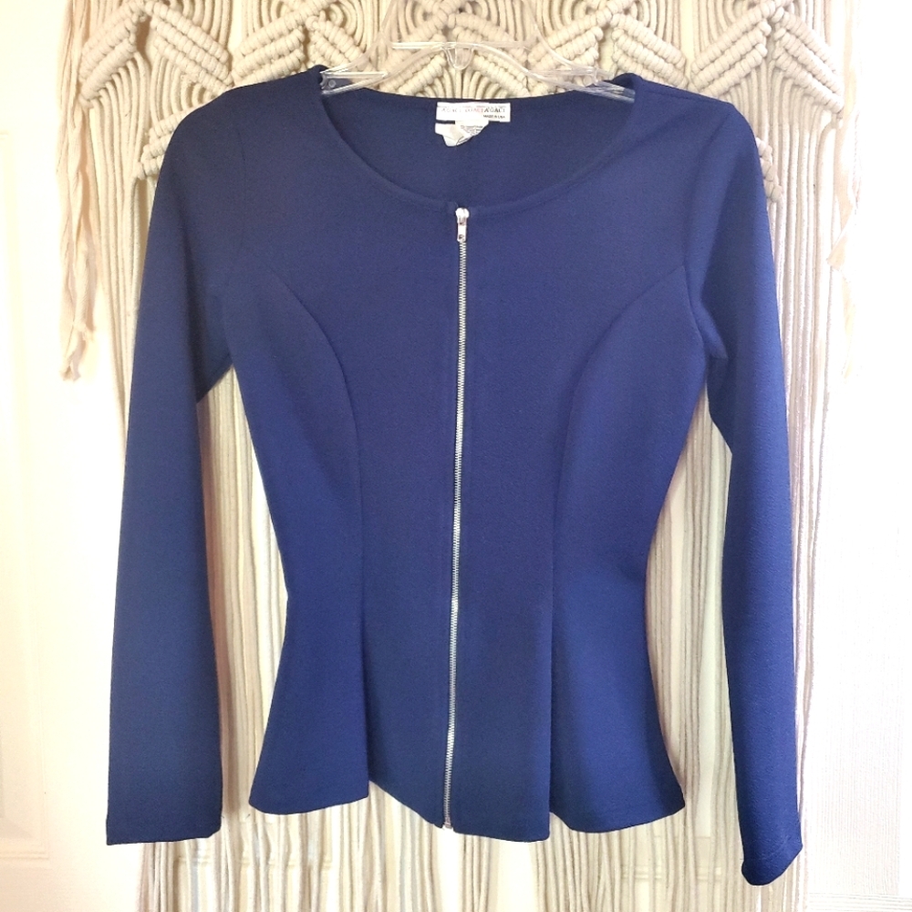 Long Sleeve zip blouse